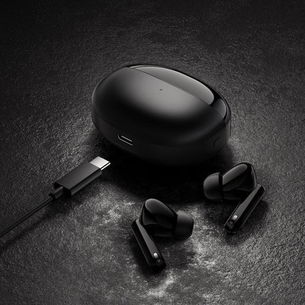 Haylou W1 ANC T007 Wirless Earphone, Pure Hi-Fi Sound,Active Noise Cancellation - Black - ORRO HOME