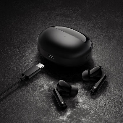 Haylou W1 ANC T007 Wirless Earphone, Pure Hi-Fi Sound,Active Noise Cancellation - Black - ORRO HOME