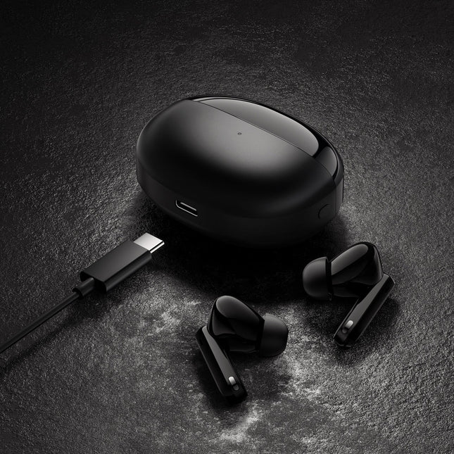 Haylou W1 ANC T007 Wirless Earphone, Pure Hi-Fi Sound,Active Noise Cancellation - Black - ORRO HOME