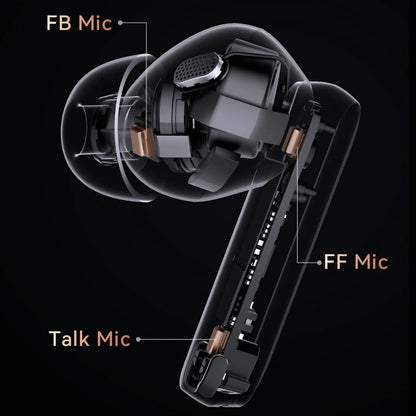 Haylou W1 ANC T007 Wirless Earphone, Pure Hi-Fi Sound,Active Noise Cancellation - Black - ORRO HOME