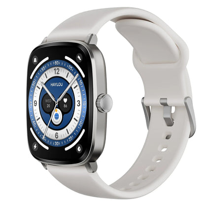 Haylou RS5 Smartwatch, 2.01" AMOLED Display with Silicone & Braided Straps - Silver - ORRO HOME
