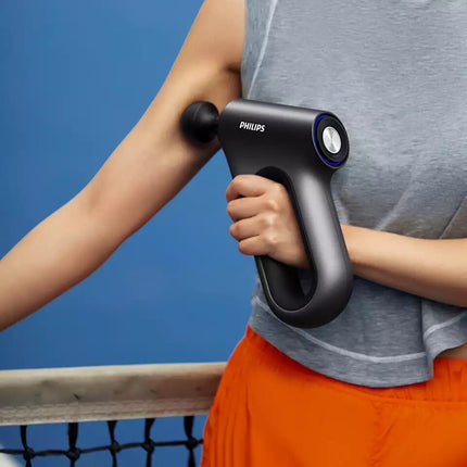 Philips Sports Fascia Gun PPM3202G With Multi-Angle Grip Dark Grey - ORRO HOME
