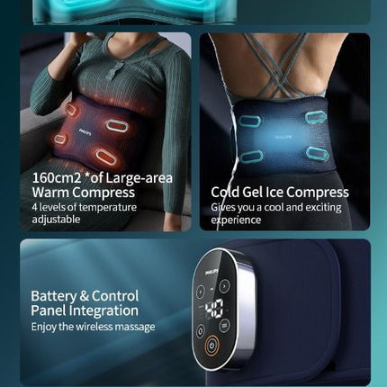 Philips PPM4721 Waist and Abdomen Massager - Black - ORRO HOME