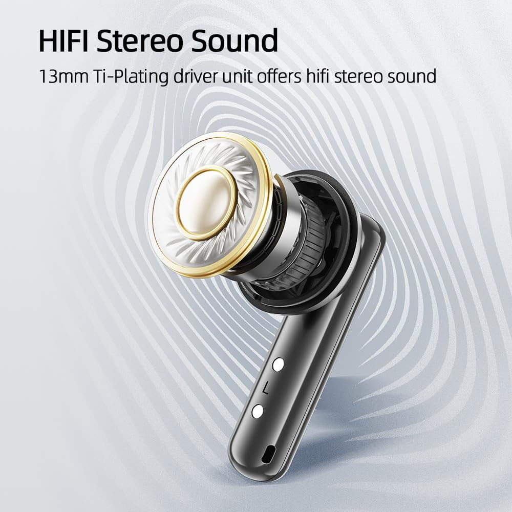 QCY T32 AilyBuds Clear Wireless Earbuds, 5.3 Bluetooth Connection - Black - ORRO HOME