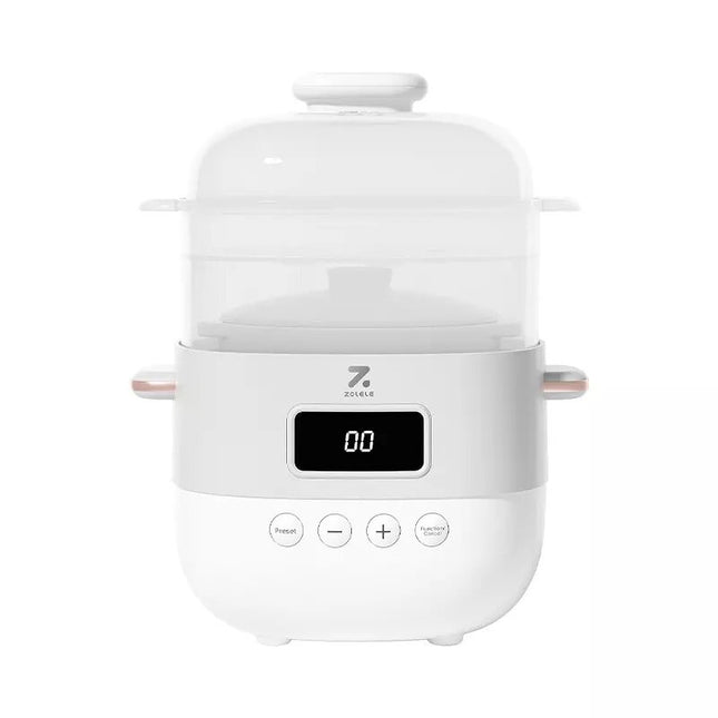 ZOLELE ES101 Elctric Stew Pot Smart Slow Cooker, 1 Liter Capacity Ceramic Inner Pot - White - ORRO HOME