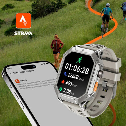 HAYLOU IRON N1 Smart Watch 2.13-inch AMOLED HD Display, 850mAh 100 Days Standby Battery Life - Grey - ORRO HOME