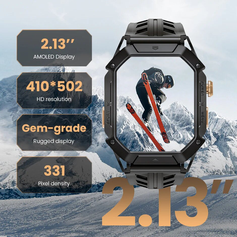 HAYLOU IRON N1 Smart Watch 2.13-inch AMOLED HD Display, 850mAh 100 Days Standby Battery Life - Grey - ORRO HOME