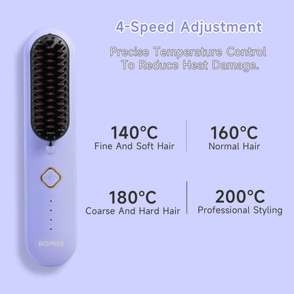 BOMIDI HB2 Wireless Hair Straightener Comb for Various Hair Style USB Rechargeable - ORRO HOME