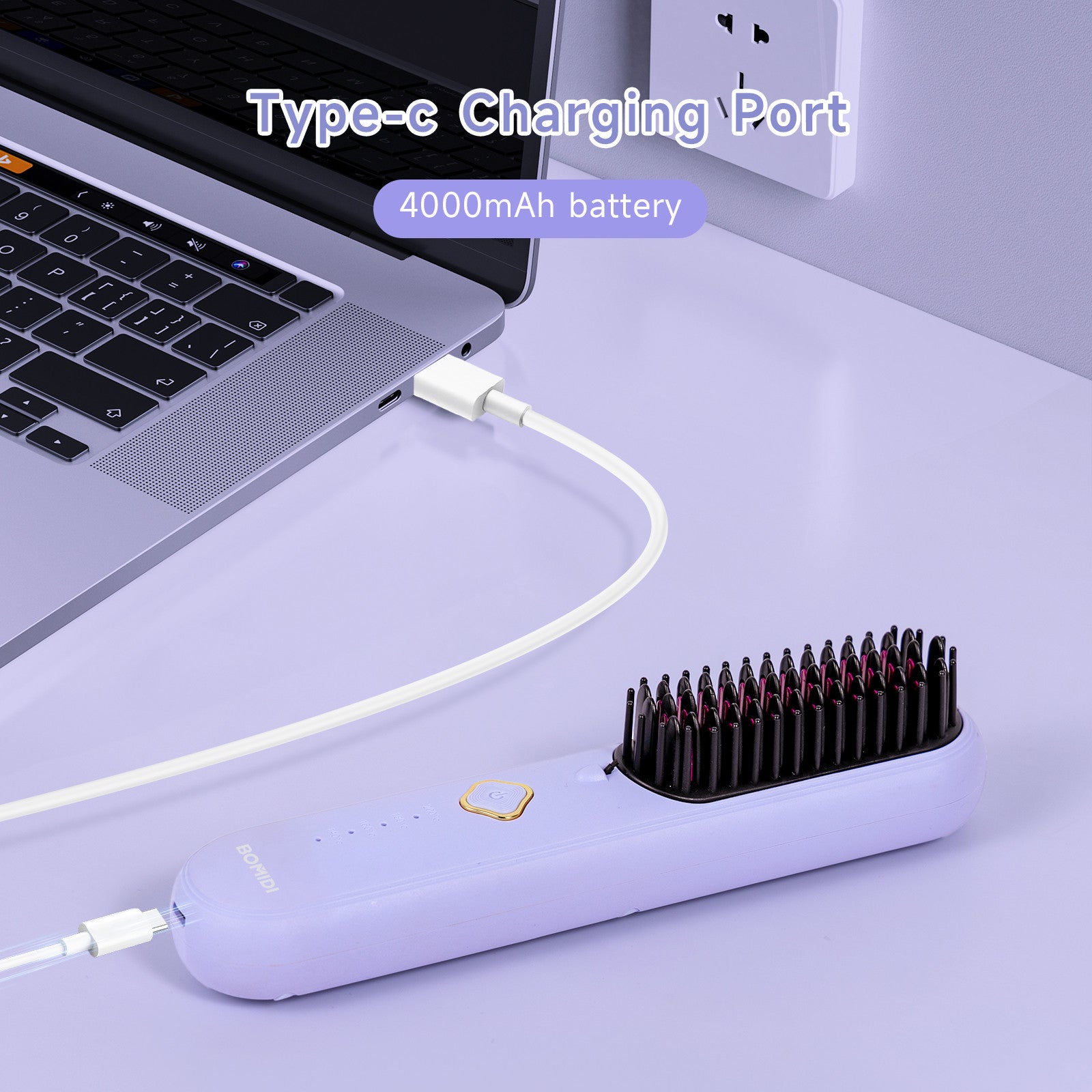 BOMIDI HB2 Wireless Hair Straightener Comb for Various Hair Style USB Rechargeable - ORRO HOME