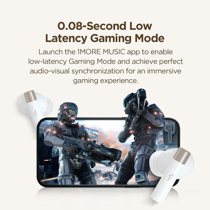 1MORE Q30 Wireless Earbuds With 42dB Active Noise Cancellation (ANC) - White - ORRO HOME