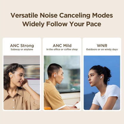 1MORE Q30 Wireless Earbuds With 42dB Active Noise Cancellation (ANC) - White - ORRO HOME