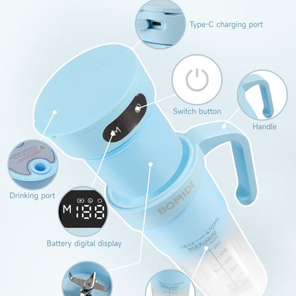 BOMIDI Juicer Cup JB01 Blue Type-C - ORRO HOME