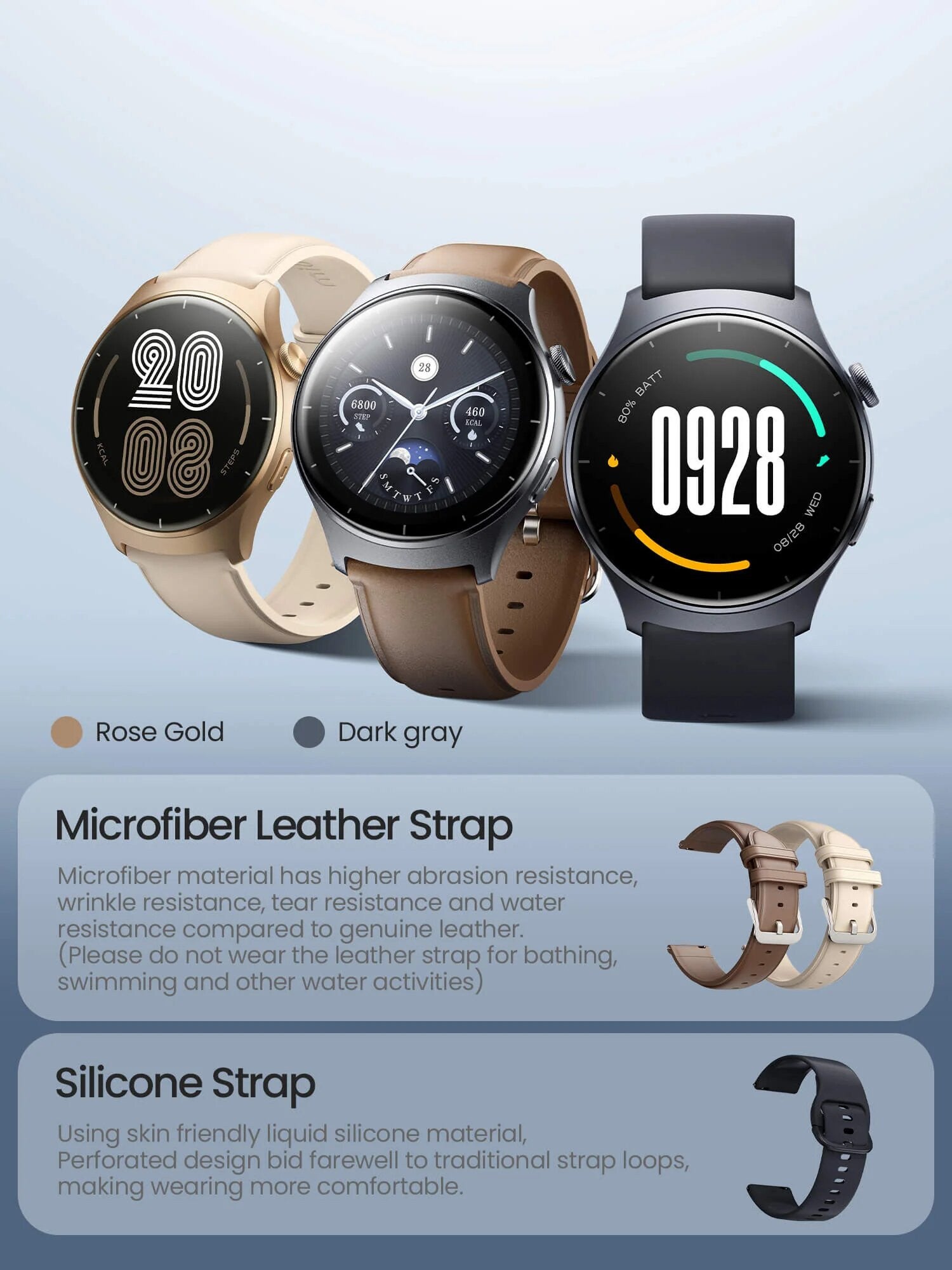 Mibro Lite 3 Smart Watch With Dual Strap, 1.32-inch AMOLED HD Screen Display - Gold - ORRO HOME