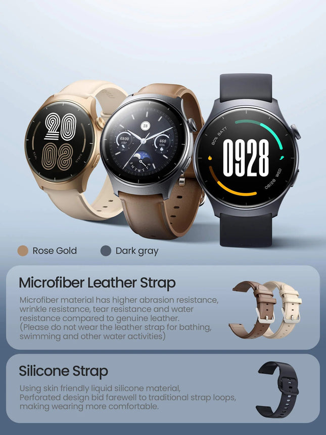 Mibro Lite 3 Smart Watch With Dual Strap, 1.32-inch AMOLED HD Screen Display - Gold - ORRO HOME