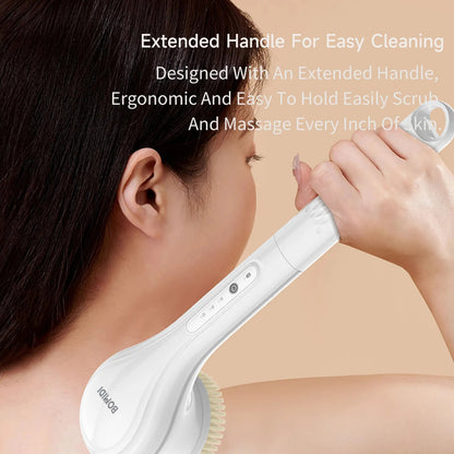 BOMIDI EB01 Electric Shower Brush, 6-in-1 functionality, IPX7 Waterproof design, Rechargeable - Green - ORRO HOME