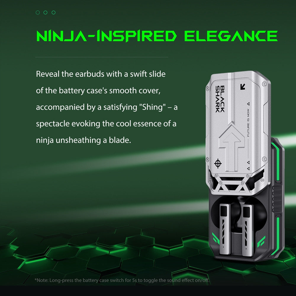 Black Shark Earphone T11 With Low Latency Mode, Metallic Design - ORRO HOME
