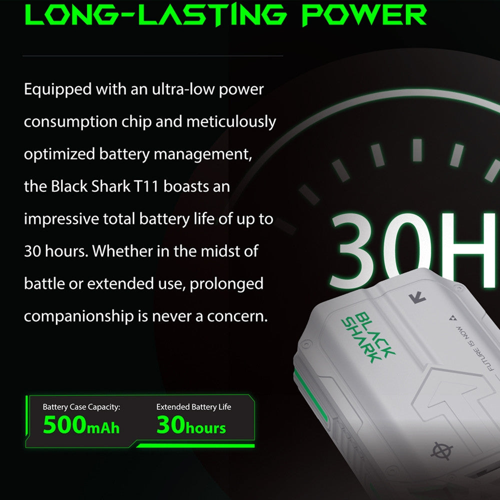 Black Shark Earphone T11 With Low Latency Mode, Metallic Design - ORRO HOME