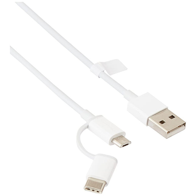 Mi 2-in-1 USB Cable Micro USB to Type C 30cm White - ORRO HOME