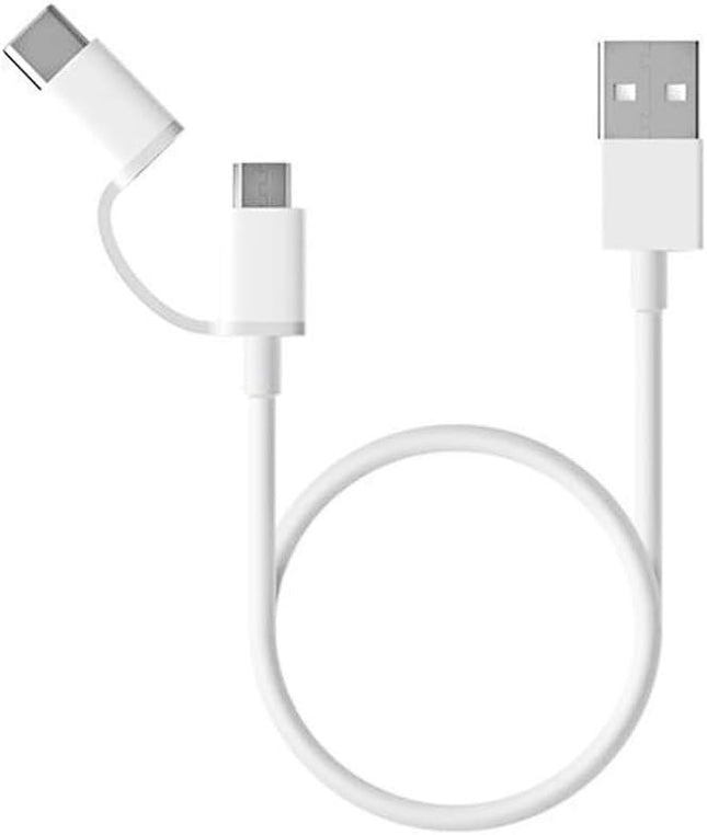 Mi 2-in-1 USB Cable Micro USB to Type C 30cm White - ORRO HOME