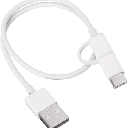 Mi 2-in-1 USB Cable Micro USB to Type C 30cm White - ORRO HOME