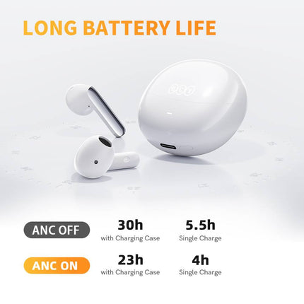 QCY AilyBuds Pro Earphone Adaptive ANC,Multiple ANC Modes - White - ORRO HOME
