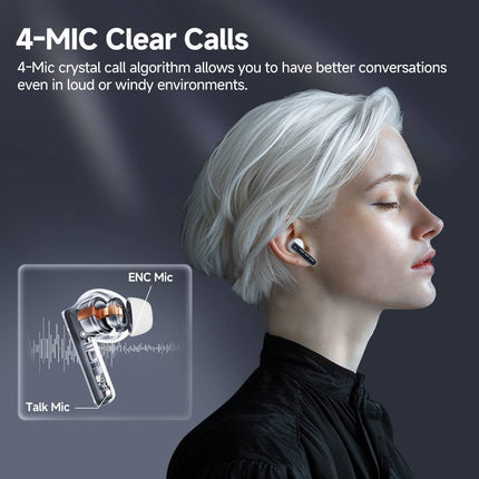 QCY MeloBuds Neo Wireless Earphone,Transparent & LED Power Display - ORRO HOME