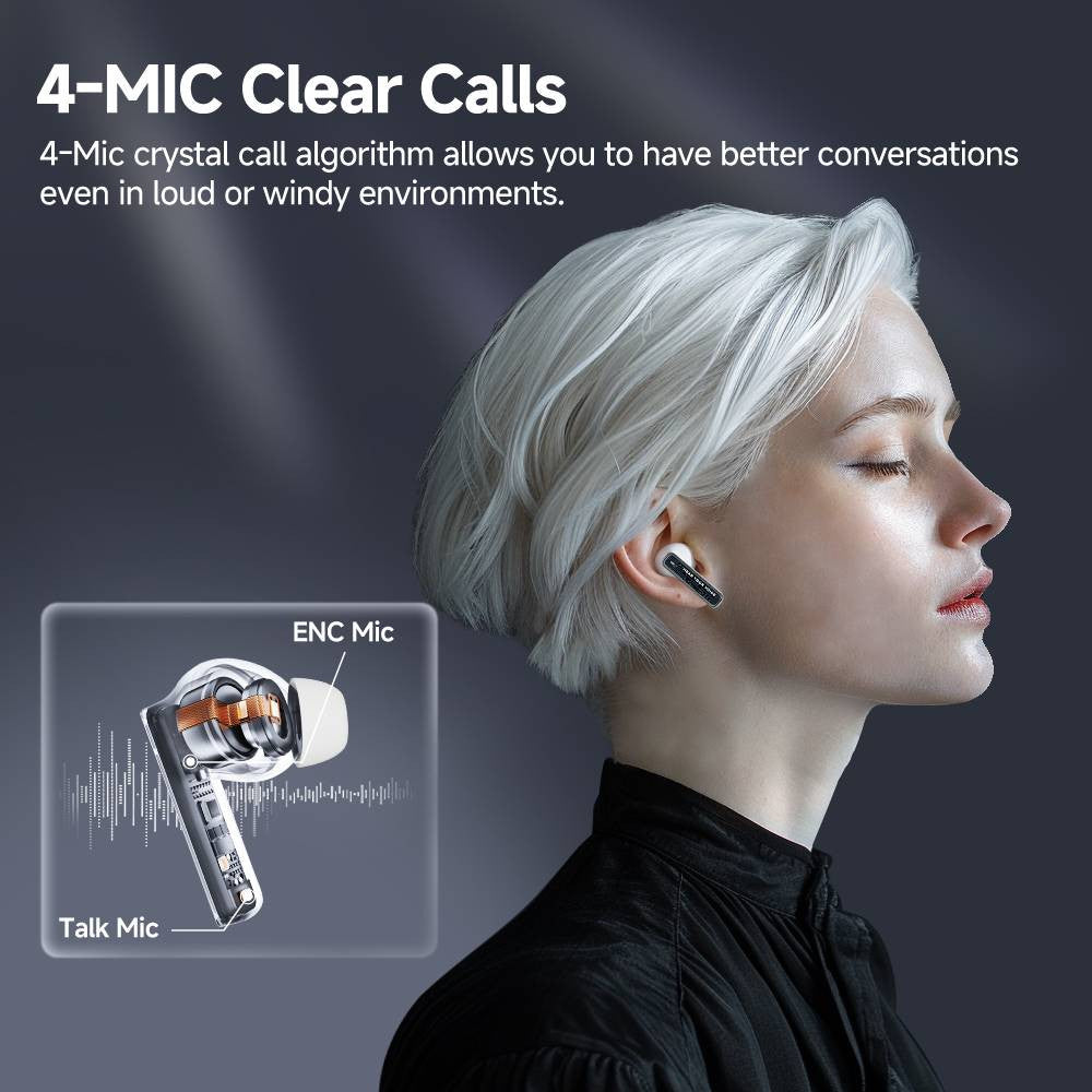 QCY MeloBuds Neo Wireless Earphone,Transparent & LED Power Display - ORRO HOME