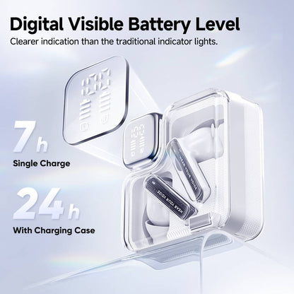 QCY MeloBuds Neo Wireless Earphone,Transparent & LED Power Display - ORRO HOME
