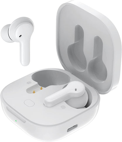 QCY T13 ANC Earbuds Featuring Active Noise Cancellation Adjustable ANC - White - ORRO HOME