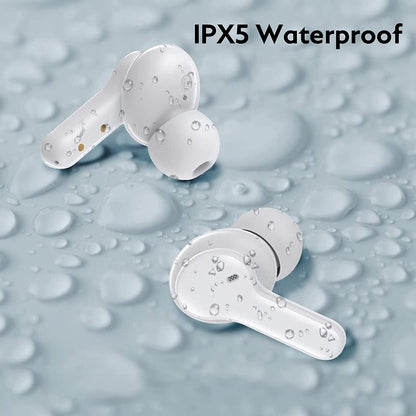 QCY T13 ANC Earbuds Featuring Active Noise Cancellation Adjustable ANC - White - ORRO HOME