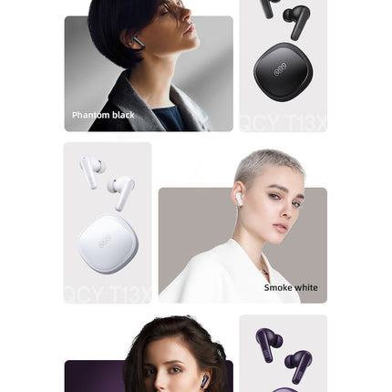 QCY T13X TWS Wireless Earbuds - White - ORRO HOME