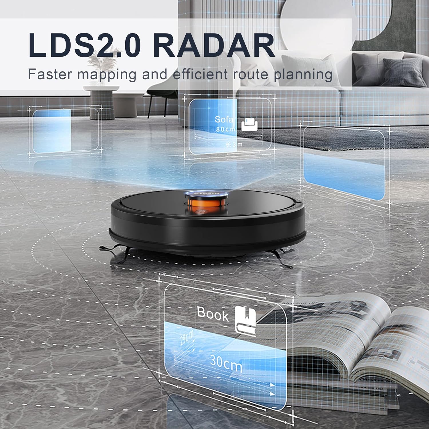 Lydsto R5 3in1 Smart Robot Vacuum Cleaner Black ORRO HOME