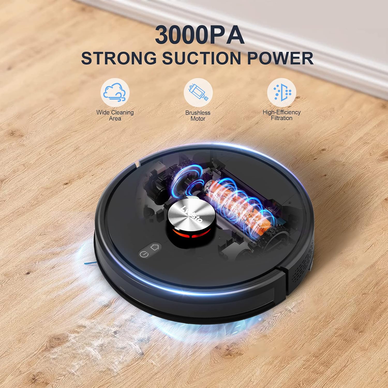 Lydsto R5 3in1 Smart Robot Vacuum Cleaner Black ORRO HOME