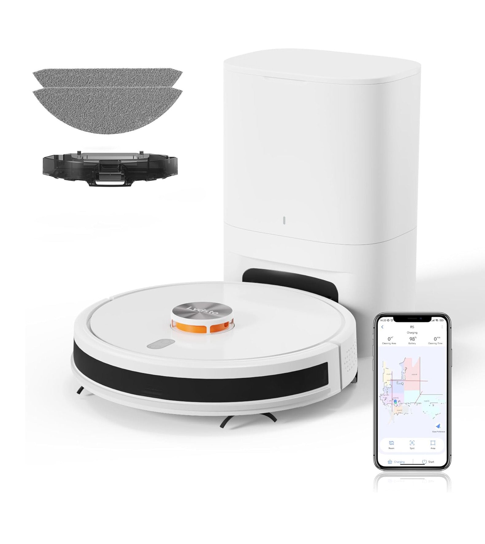 Lydsto R5 3in1 Smart Robot Vacuum Cleaner White ORRO HOME