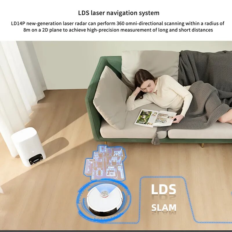 Lydsto R5D 3 in 1 Smart Robot Vacuum Cleaner - White - ORRO HOME