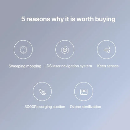 Lydsto R5D 3 in 1 Smart Robot Vacuum Cleaner - White - ORRO HOME