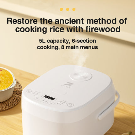 ZOLELE Smart Rice Cooker 5L ZB600 - White - ORRO HOME
