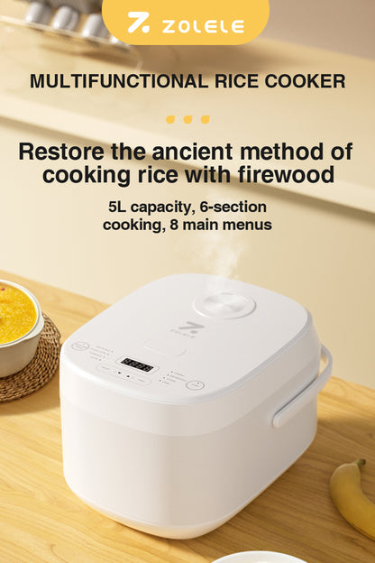 ZOLELE Smart Rice Cooker 5L ZB600 - White - ORRO HOME
