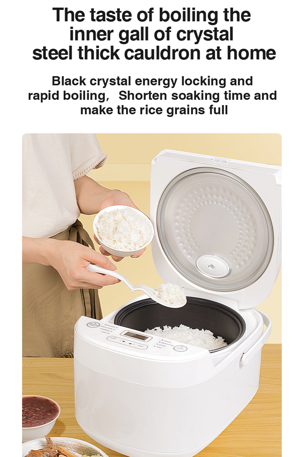 ZOLELE Smart Rice Cooker 5L ZB600 - White - ORRO HOME