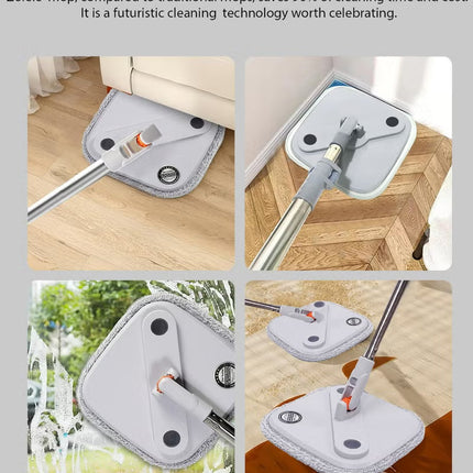 BOMIDI Spin Mop Bucket Set, 360° Rotaing Mop with Self Separation Clean and Dirty Water System, Easy to Wring Floor,Mop With Detachable Mop Head, Suitable for Different Materials Floor Cleaning M22