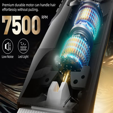 Spark 3 Groin & Body Trimmer Kit for Men, Waterproof,LED Spotlight, Ceramic Blades, Type-C Charging, 4 Adjustable Combs (3mm–12mm), Full Body Grooming Tool-Black