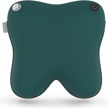 Philips PPM4311 Wireless Back Massager – 3D Kneading & Heat Therapy, Green