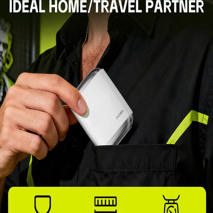 MS006 Mini Compact Foil Shaver 3D Floating Triple-Blade System 6800 RPM/min Type-C Rechargeable Pocket-Size Shaver-White