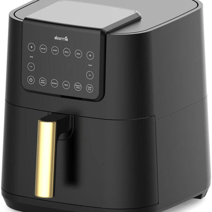 Deerma KZ120W Air Fryer, Oil-Free Fryer, 7.5 Liters Capacity,Non-Stick Cooking Tray,Temperature Control Up to 200C & 14 Buttons Easy Navigation - Black
