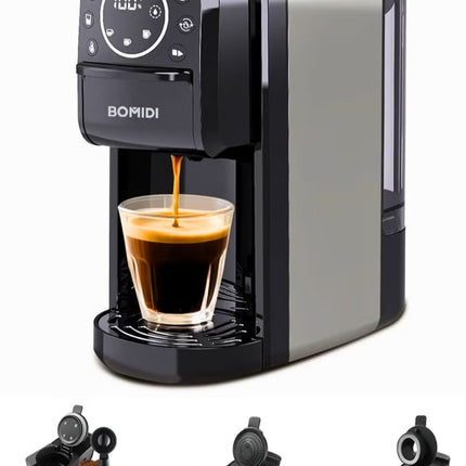 3-in-1 Capsule Coffee Machine – Compatible with Nespresso, Dolce Gusto, and Ground Coffee – 20 Bar High-Pressure Espresso Maker with Touch Control Panel, Self-Cleaning Function, LED Indicators, 700ML Removable Water Tank – CM01