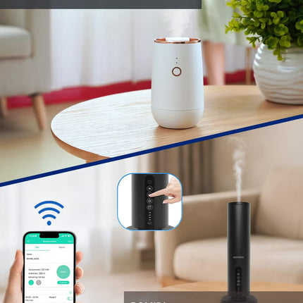 BOMIDI Waterless Aromatherapy Diffuser with 120ML Sandalwood Essential Oil – Smart Bluetooth & Touch Screen Scent Machine for Home, Office & Commercial Use (Venturi Tech, 100m² Coverage), BOMIDI AD02 Black