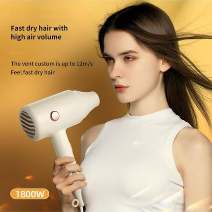 Hair Dryer – Fast Drying, 3 Heat Settings, 1800W Powerful ,Hair Blower Lightwight Safe For Student Dormitory&Home Use-Air 7