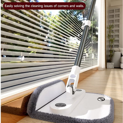 Spin Mop Bucket Set, 360 Degree Foldable Spinning Mop with Self Separation Dirty and Clean Water System, Easy Wring Floor Mop with Detachable Mop Heads for Floor Cleaning on Home Kitchen M20-Grey