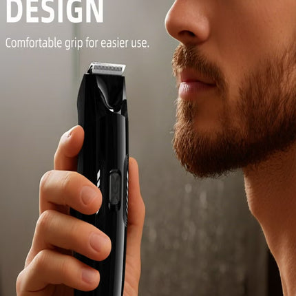 Spark 3 Groin & Body Trimmer Kit for Men, Waterproof,LED Spotlight, Ceramic Blades, Type-C Charging, 4 Adjustable Combs (3mm–12mm), Full Body Grooming Tool-Black