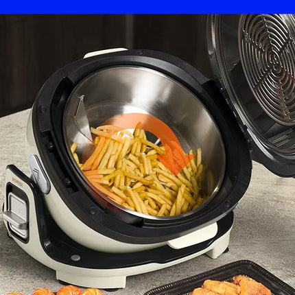 6L Multifunctional Air Fryer Cooking Pot Healthier Oil-Free & Low-Fat Cooking | Sleek Top-Mounted Touch Panel for Effortless Operation | BMD-AF01-WHITE